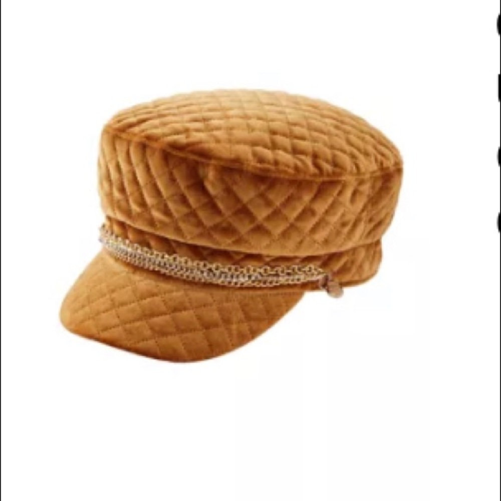 Conductors Hat, Designed by Vince Camuto, Camel, One Size (fitted).